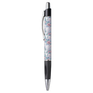 Stylo Motif de rose de rose et de bleu
