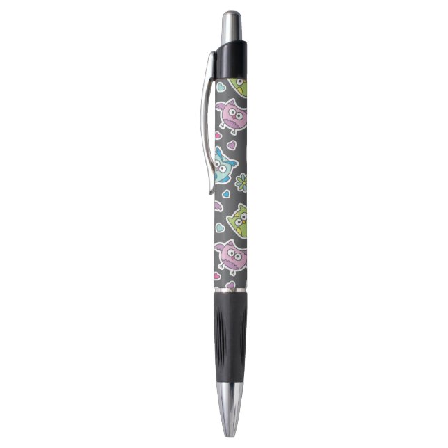 Stylo motif des hiboux de bande dessinée (Haut (Vertical))