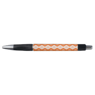 Stylo Motif diamant orange