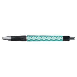 Stylo Motif diamant turquoise