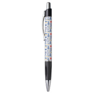 Stylo Motif d'oiseau d'hiver d'art populaire