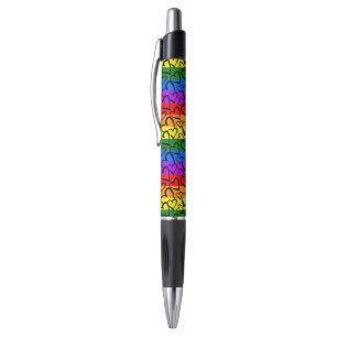 Stylo Motif du coeur arc-en-ciel