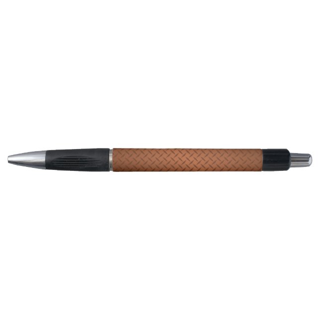 Stylo Motif en cuivre Diamondplate (Devant)