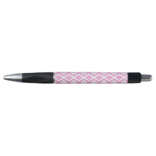 Stylo Motif en diamant rose et blanc