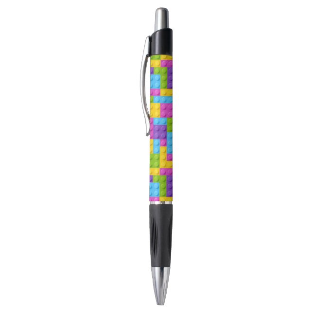 Stylo Motif en plastique de blocs de construction (Haut (Vertical))