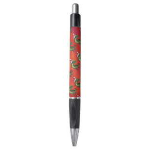 Stylo Motif Fextive TRex Dino sur rouge