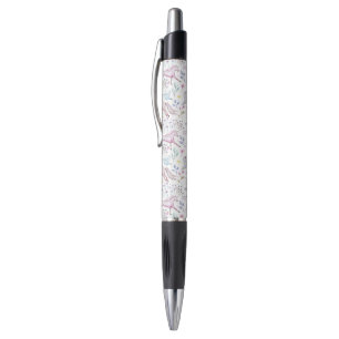 Stylo Motif floral de licorne d'aquarelle
