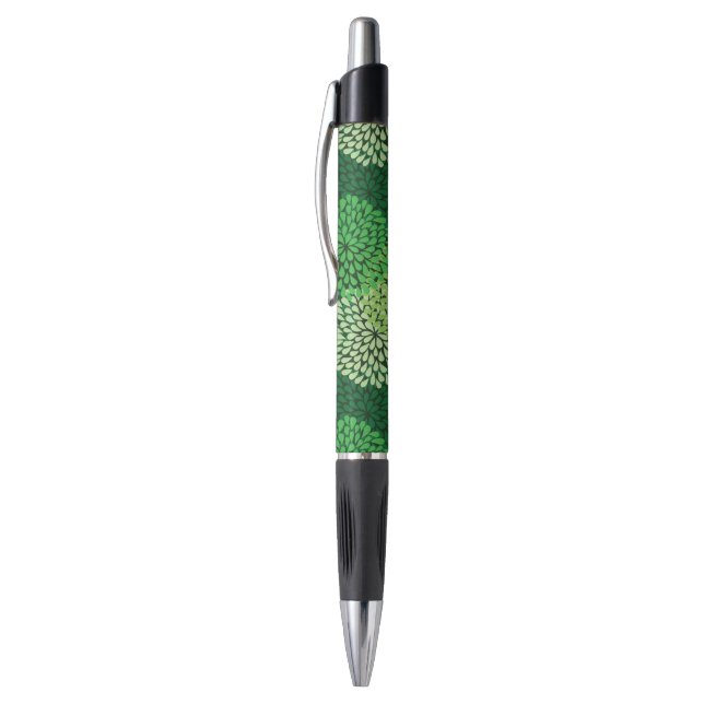 Stylo Motif floral vert (Haut (Vertical))