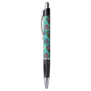 Stylo motif mignon de plume de paon