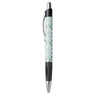Stylo Motif peint à la main de turquoise