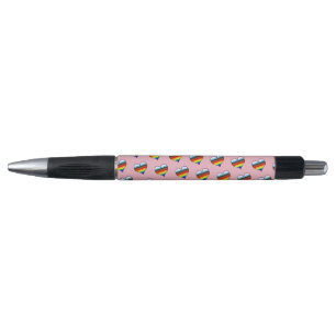 Stylo Motif Rainbow Heart