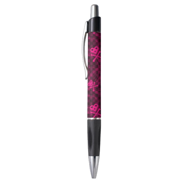 Stylo Motif rose d'Emo avec des cercles (Haut (Vertical))