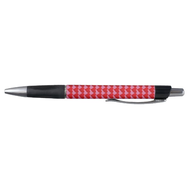 Stylo Motif rose des Grands Coeurs rouges (Bas)