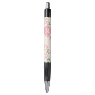 Stylo Motif Rose rose Vintage Monogramme