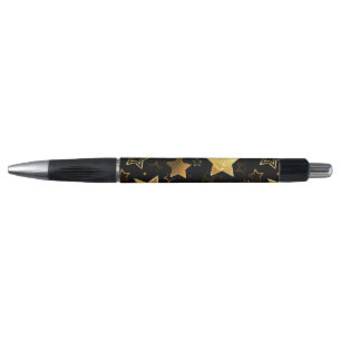 Stylo Motif sans couture avec étoiles d'or