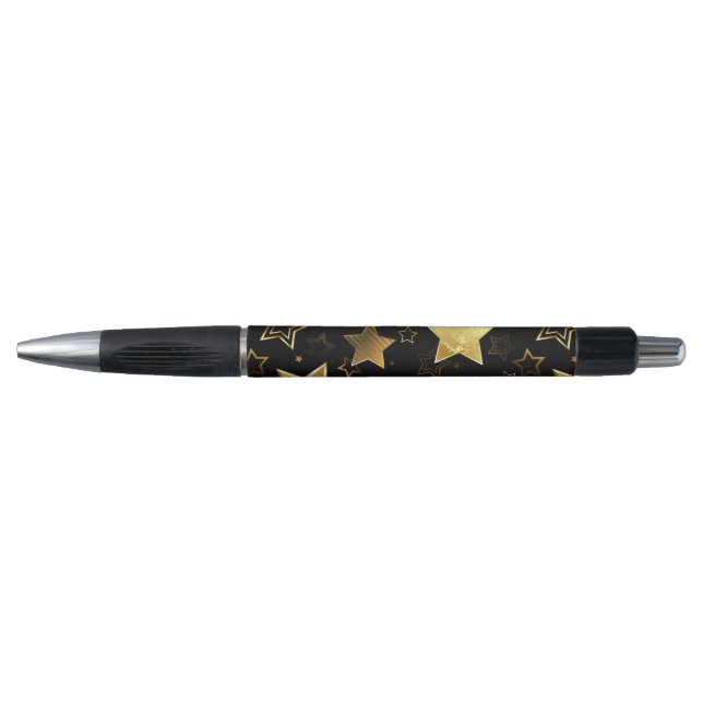 Stylo Motif sans couture avec étoiles d'or (Devant)