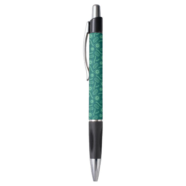 Stylo Motif vert de microbes (Haut (Vertical))