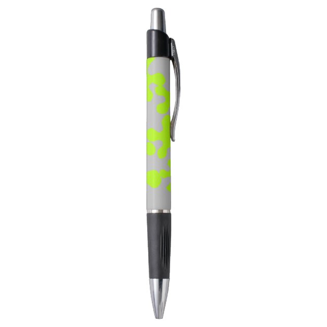 Stylo néon vert citron gris fun (Bas (Vertical))