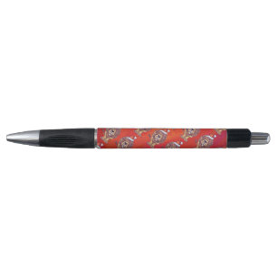 Stylo Noël du lion en rouge