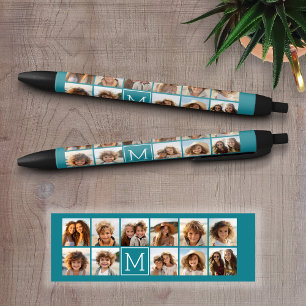 Stylo Noir 11 Collage de photos - Grille minimale avec texte