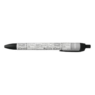 Stylo Noir 21èmes cadeaux personnalisés uniques de fête