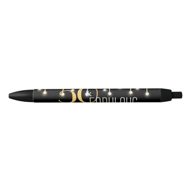 Stylo Noir 50 & Fabuleux Black Gold String Lights Retro (Devant)