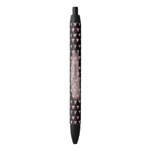Stylo Noir Abrégé sur assez rose aluminium - personnalisez