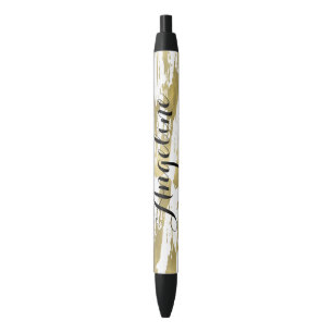 Stylo Noir Abrégé sur charme d'or personnalisé