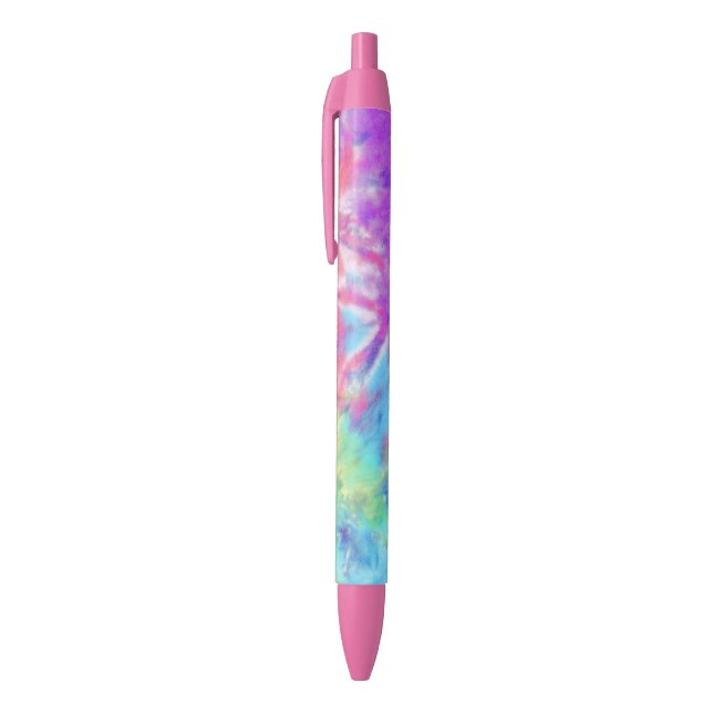 Stylo Noir Abstrait Pastel Rainbow Blue Purple Batik Tie Dye (Haut (Vertical))