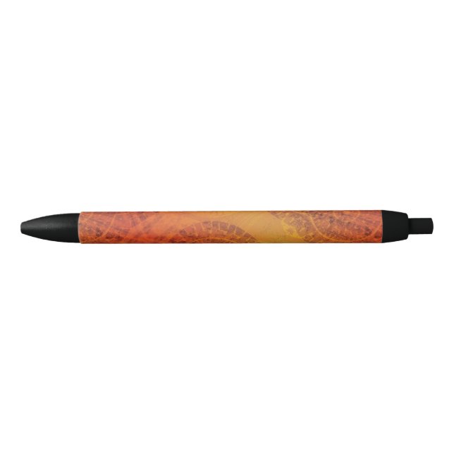 Stylo Noir Acceptation | Médaillons de saumons rouges orange  (Devant)