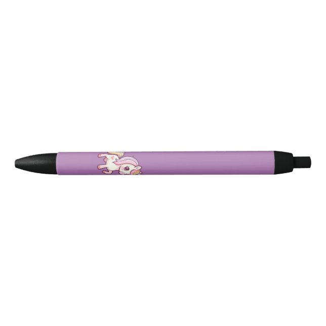 Stylo Noir Adorable mignon Pastel Unicorn (Devant)
