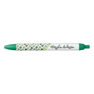 STYLO NOIR AGENDER FLORAL PATTERN LGBTQ MONOGRAMME PERSONNALI