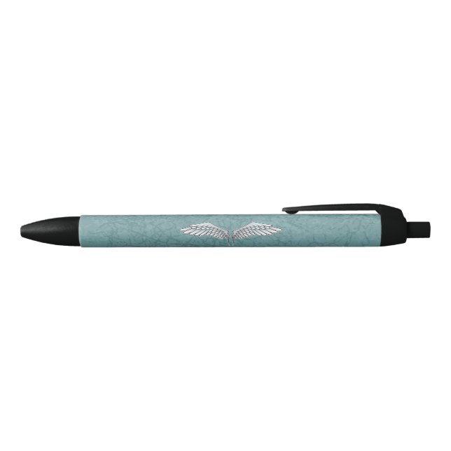 Stylo Noir ailes bleu-gris (Haut)