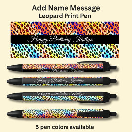 Stylo Noir Ajouter un message de nom, sur l'impression des po