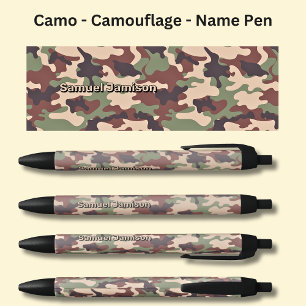 Stylo Noir Ajouter un nom, Camo Desert Sable Brown