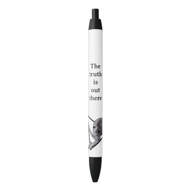Stylo Noir Alien gris, la vérité est là (devant Vertical)