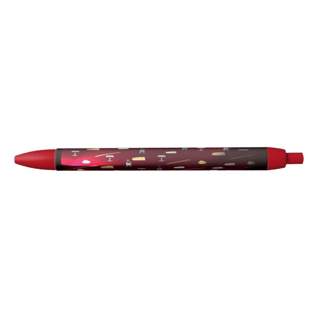 Stylo Noir Aliments délicieux Feux de canneberge (Devant)