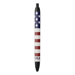 Stylo Noir America Drapeau américain Motif américain