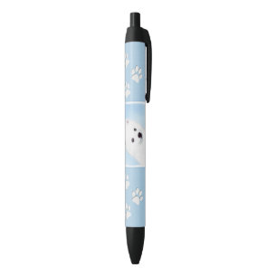 Stylo Noir American Eskimo Dog Painting - Original Dog Art