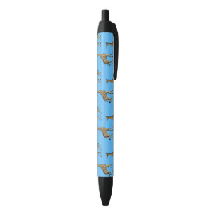 Stylo Noir Amoureux des girafes Animaux sauvages bleus Zoo Sa