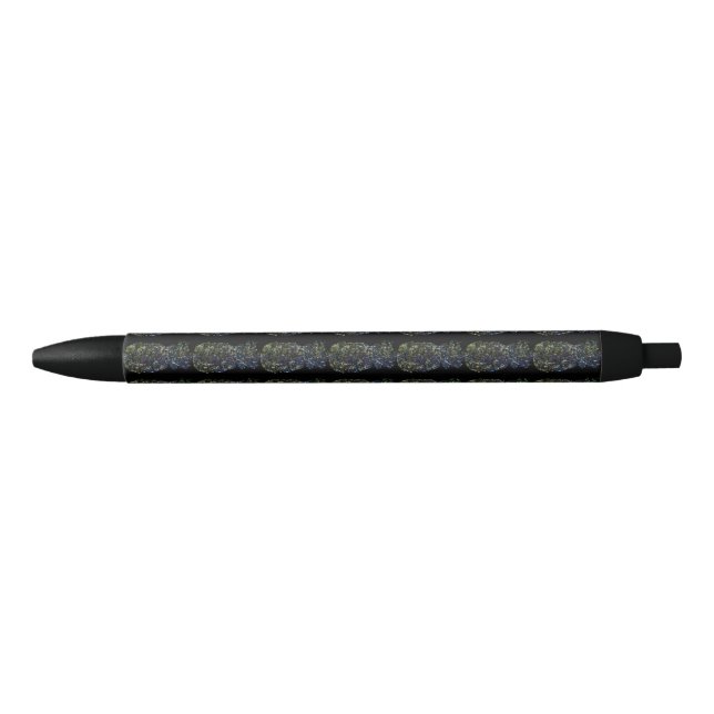 Stylo Noir Ananas sur le noir (Devant)