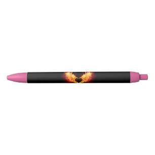 Stylo Noir Angel Fire Heart with Wings
