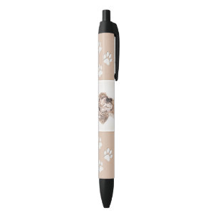 Stylo Noir Anglais Setter Orange Belton Peinture Chien Art