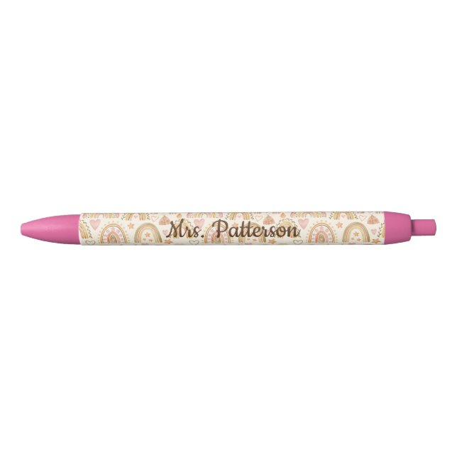 Stylo Noir Appréciation de l'enseignant Cadeau amusant Earthy (Devant)
