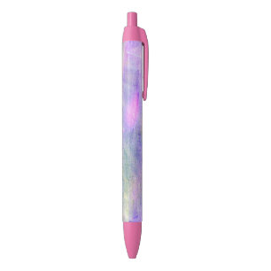 Stylo Noir aquarelle bleue et rose sans couture de jaune