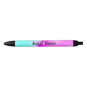 Stylo Noir Aquarelle élégante personnalisée