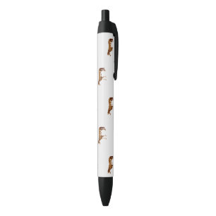 Stylo Noir Aquarelle équestre Paint Horse américain