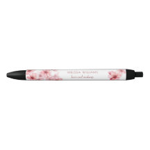 Aquarelle Fleurs de Cerisier Floral Rose