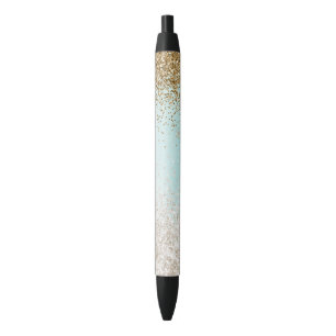 Stylo Noir Aquarelle Ombre Gold Glitzy Parties scintillant