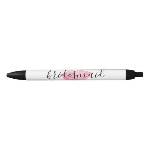 Stylo Noir Aquarelle rose lèvres Kiss Bridesmaid